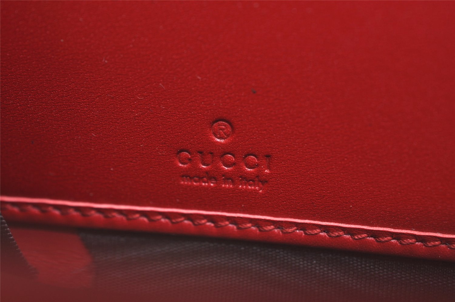 Authentic GUCCI Guccissima Cherry GG Leather Long Wallet Purse 476049 Red 9979J