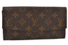 Auth Louis Vuitton Monogram Pochette Porte Monnaie Credit Wallet Old Model 9980J