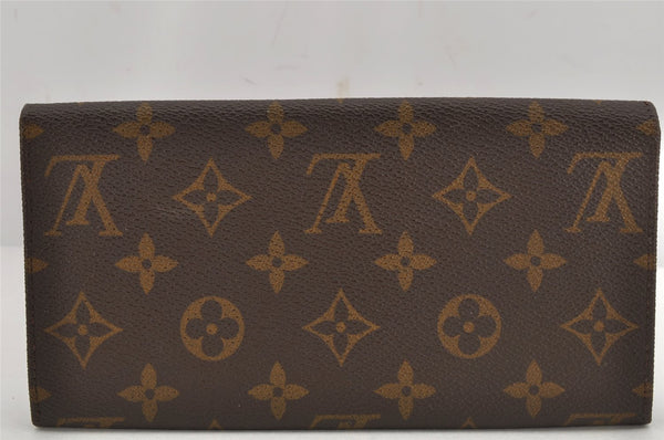 Auth Louis Vuitton Monogram Pochette Porte Monnaie Credit Wallet Old Model 9980J