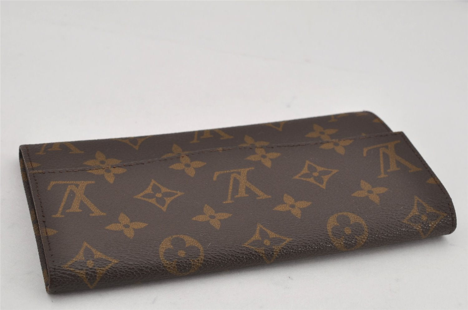 Auth Louis Vuitton Monogram Pochette Porte Monnaie Credit Wallet Old Model 9980J