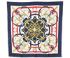 Authentic HERMES Carre 90 Scarf "Eperon d'or" Silk Navy Blue 9981I