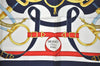 Authentic HERMES Carre 90 Scarf "Eperon d'or" Silk Navy Blue 9981I