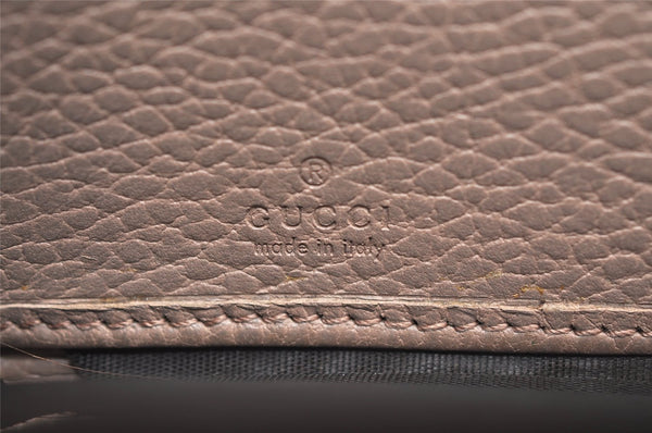 Authentic GUCCI Petite Mormont Long Wallet Purse Leather 456117 Beige 9981J