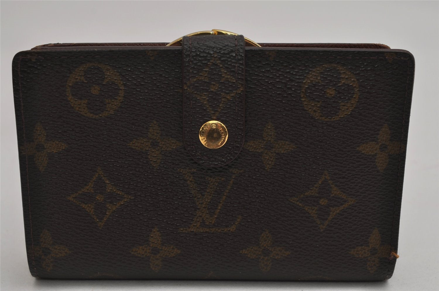 Auth Louis Vuitton Monogram Porte Monnaie Billets Viennois M61663 Wallet 9982J