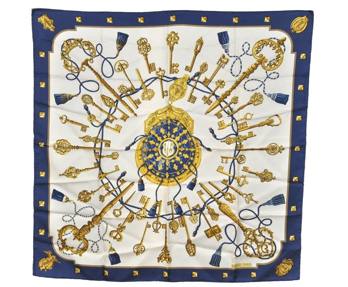 Authentic HERMES Carre 90 Scarf ”Les Cles