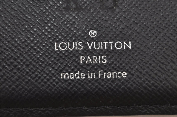 Authentic Louis Vuitton Damier Graphite Portefeuille Brazza N62665 Wallet 9983J