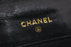 Authentic CHANEL Caviar Skin Vintage CoCo Mark Bifold Wallet Purse Black 9984J