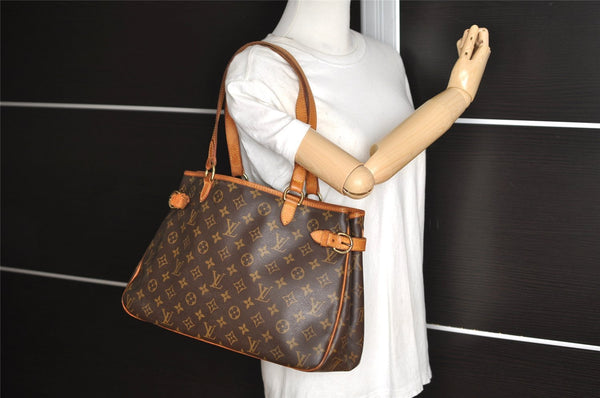 Authentic Louis Vuitton Monogram Batignolles Horizontal Tote Bag M51154 LV 9985I
