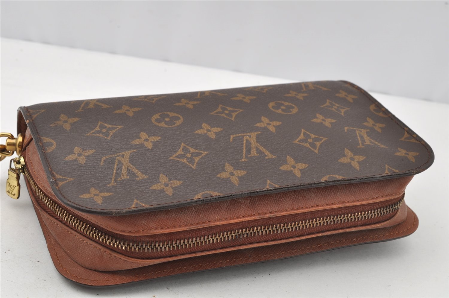 Authentic Louis Vuitton Monogram Orsay Clutch Hand Bag Purse M51790 LV 9986I