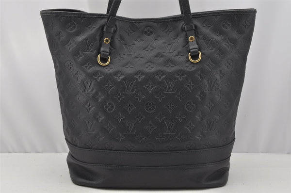 Auth Louis Vuitton Monogram Empreinte Citadine GM Tote Bag Navy M93237 LV 9987I