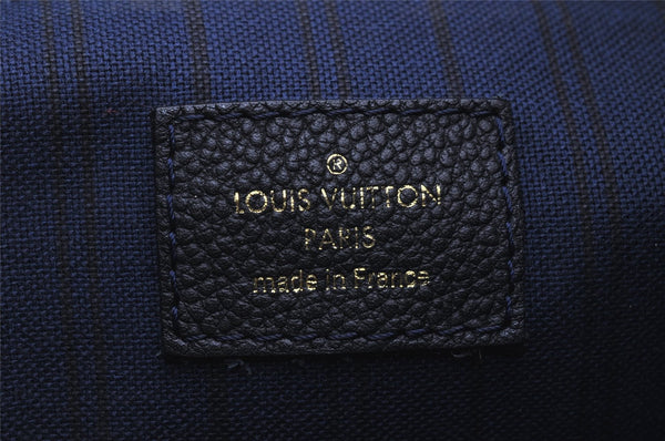 Auth Louis Vuitton Monogram Empreinte Citadine GM Tote Bag Navy M93237 LV 9987I