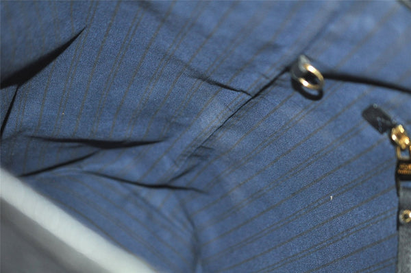 Auth Louis Vuitton Monogram Empreinte Citadine GM Tote Bag Navy M93237 LV 9987I