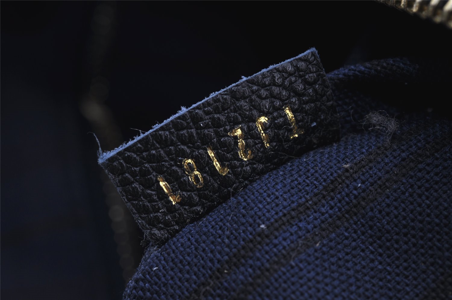 Auth Louis Vuitton Monogram Empreinte Citadine GM Tote Bag Navy M93237 LV 9987I