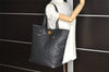 Auth Louis Vuitton Monogram Empreinte Citadine GM Tote Bag Navy M93237 LV 9987I