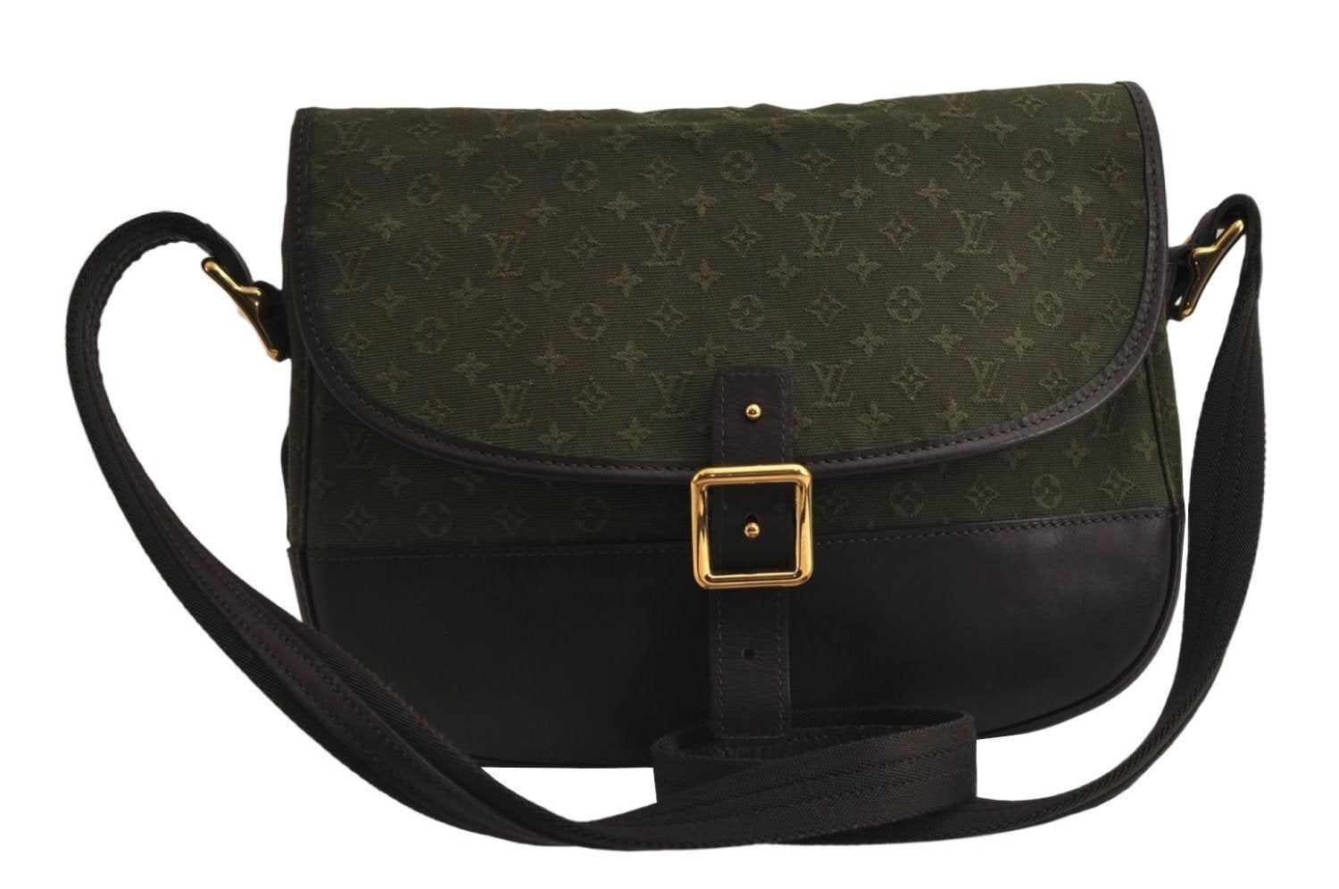 Auth Louis Vuitton Monogram Mini Belanger Shoulder Cross Bag M92673 Green 9987J