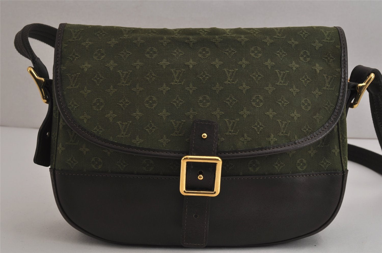 Auth Louis Vuitton Monogram Mini Belanger Shoulder Cross Bag M92673 Green 9987J