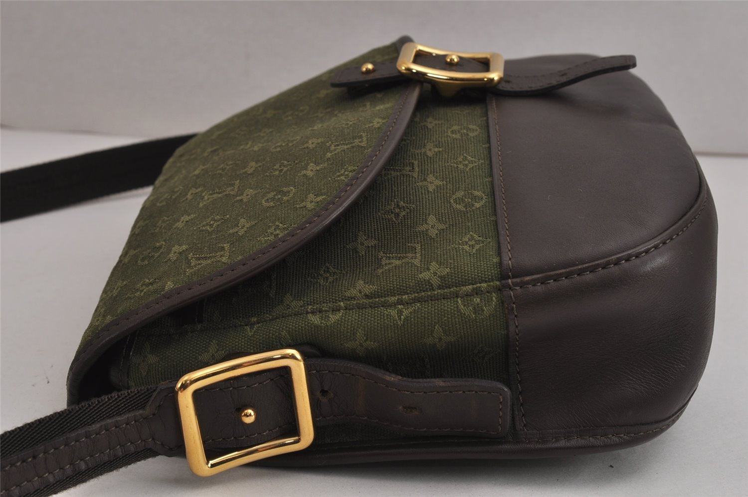 Auth Louis Vuitton Monogram Mini Belanger Shoulder Cross Bag M92673 Green 9987J