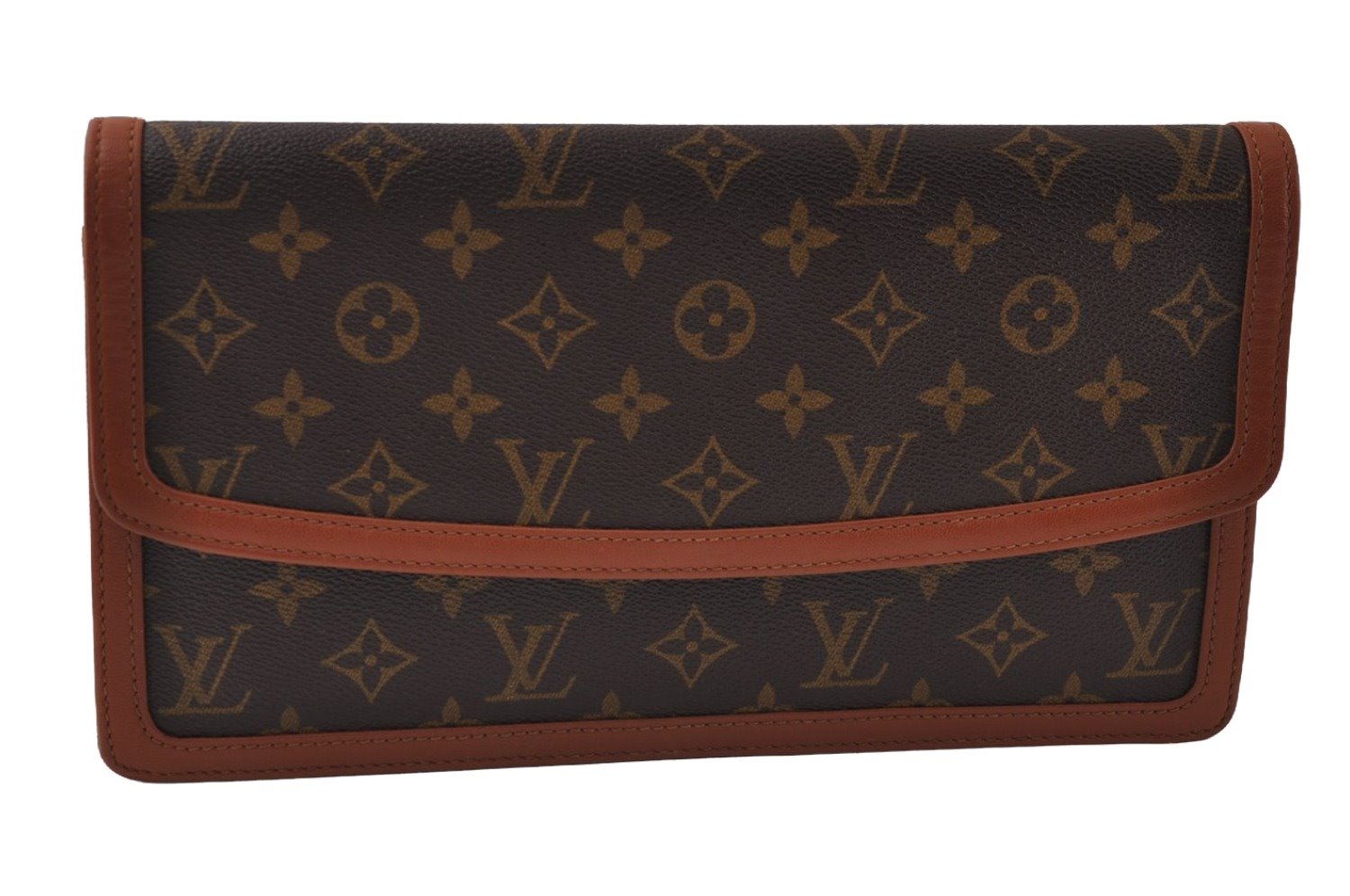 Authentic Louis Vuitton Monogram Pochette Dame GM M51810 Clutch Hand Bag 9988I