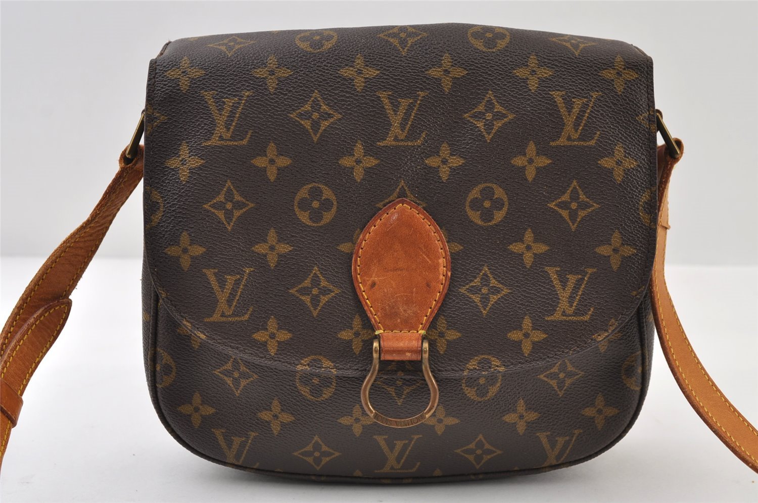 Authentic Louis Vuitton Monogram Saint Cloud GM M51242 Shoulder Cross Bag 9990I