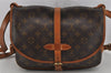 Authentic Louis Vuitton Monogram Saumur 30 Shoulder Cross Bag M42256 LV 9991J