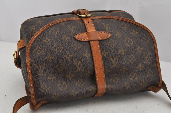 Authentic Louis Vuitton Monogram Saumur 30 Shoulder Cross Bag M42256 LV 9991J