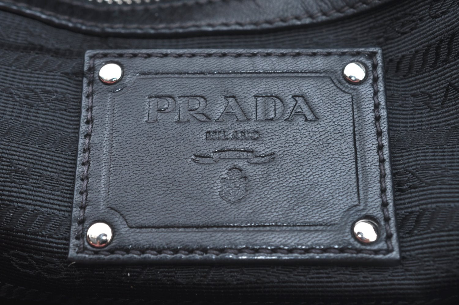 Authentic PRADA Vintage Leather Shoulder Hand Tote Bag Black 9992H