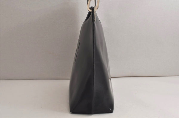 Authentic GUCCI Vintage Shoulder Hand Bag Purse Enamel Black Junk 9992J