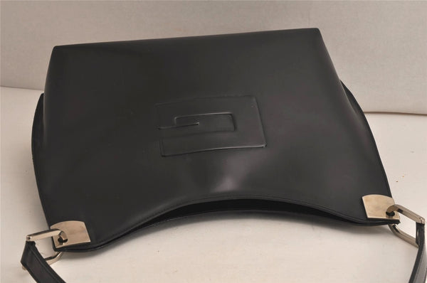 Authentic GUCCI Vintage Shoulder Hand Bag Purse Enamel Black Junk 9992J