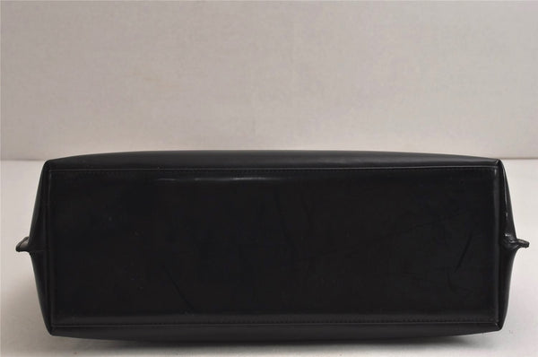 Authentic GUCCI Vintage Shoulder Hand Bag Purse Enamel Black Junk 9992J