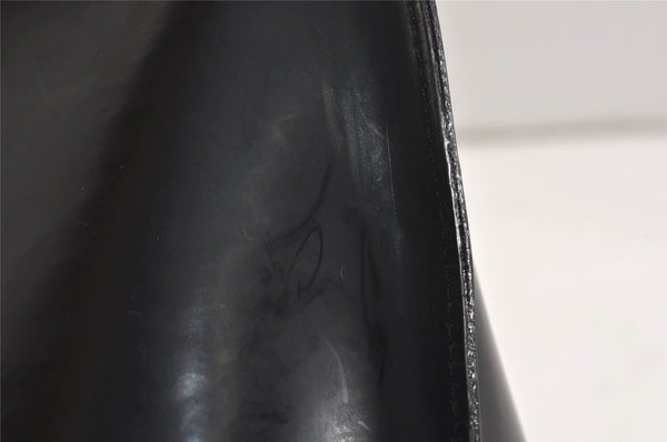 Authentic GUCCI Vintage Shoulder Hand Bag Purse Enamel Black Junk 9992J