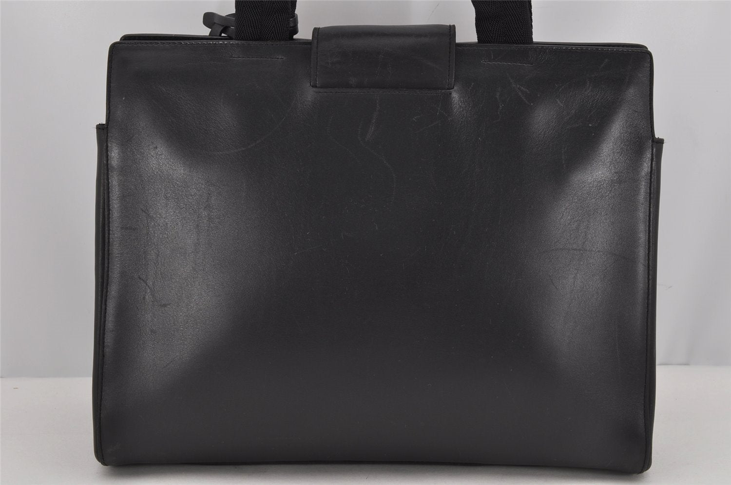 Authentic PRADA Vitello City Leather Nappa Shoulder Hand Bag B8197 Black 9993J
