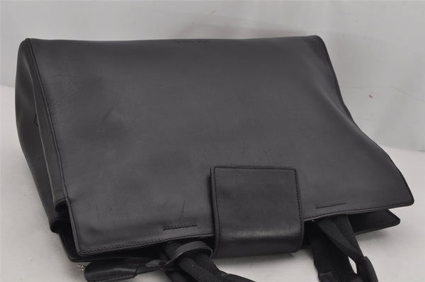 Authentic PRADA Vitello City Leather Nappa Shoulder Hand Bag B8197 Black 9993J