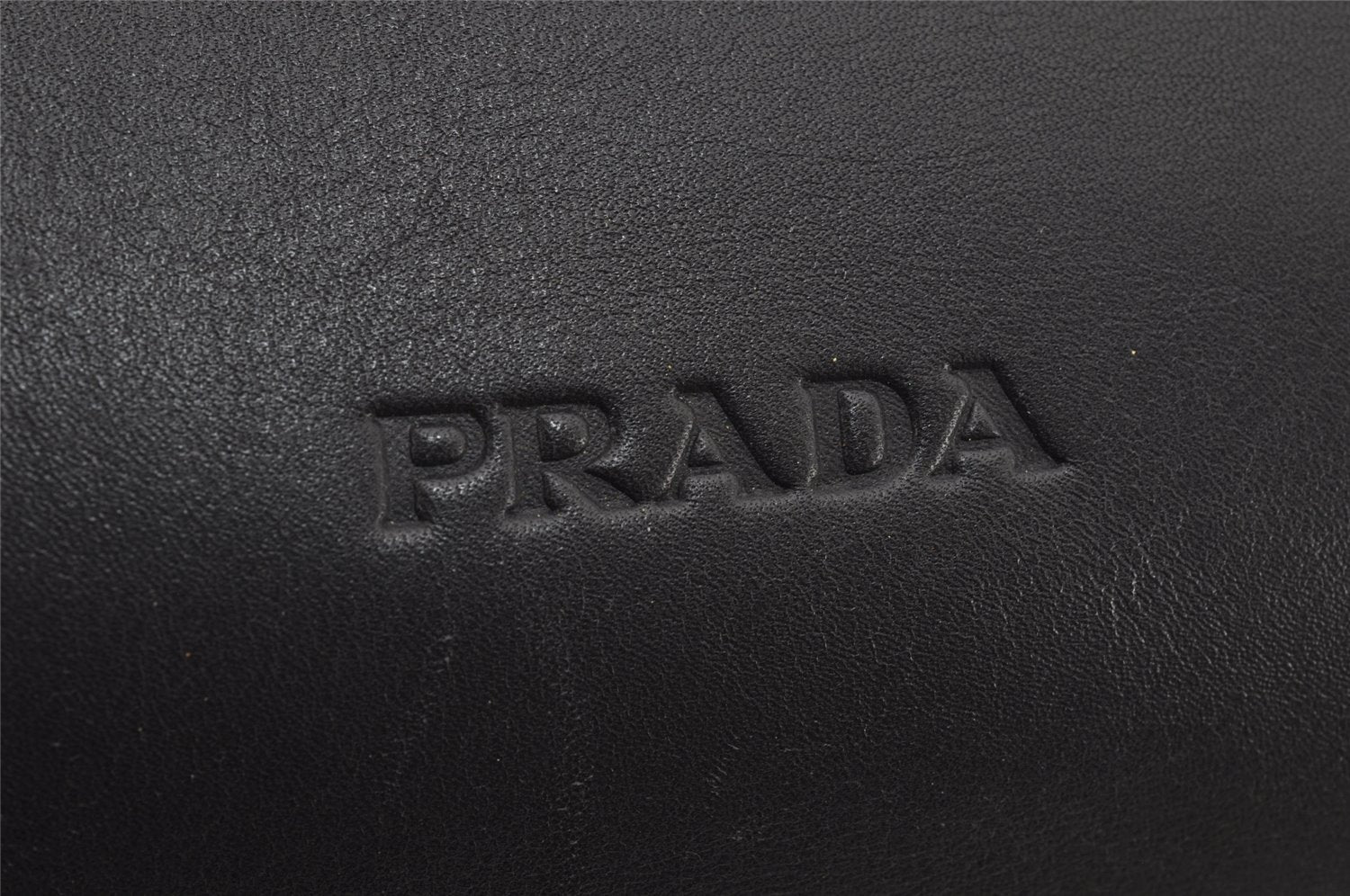 Authentic PRADA Vitello City Leather Nappa Shoulder Hand Bag B8197 Black 9993J