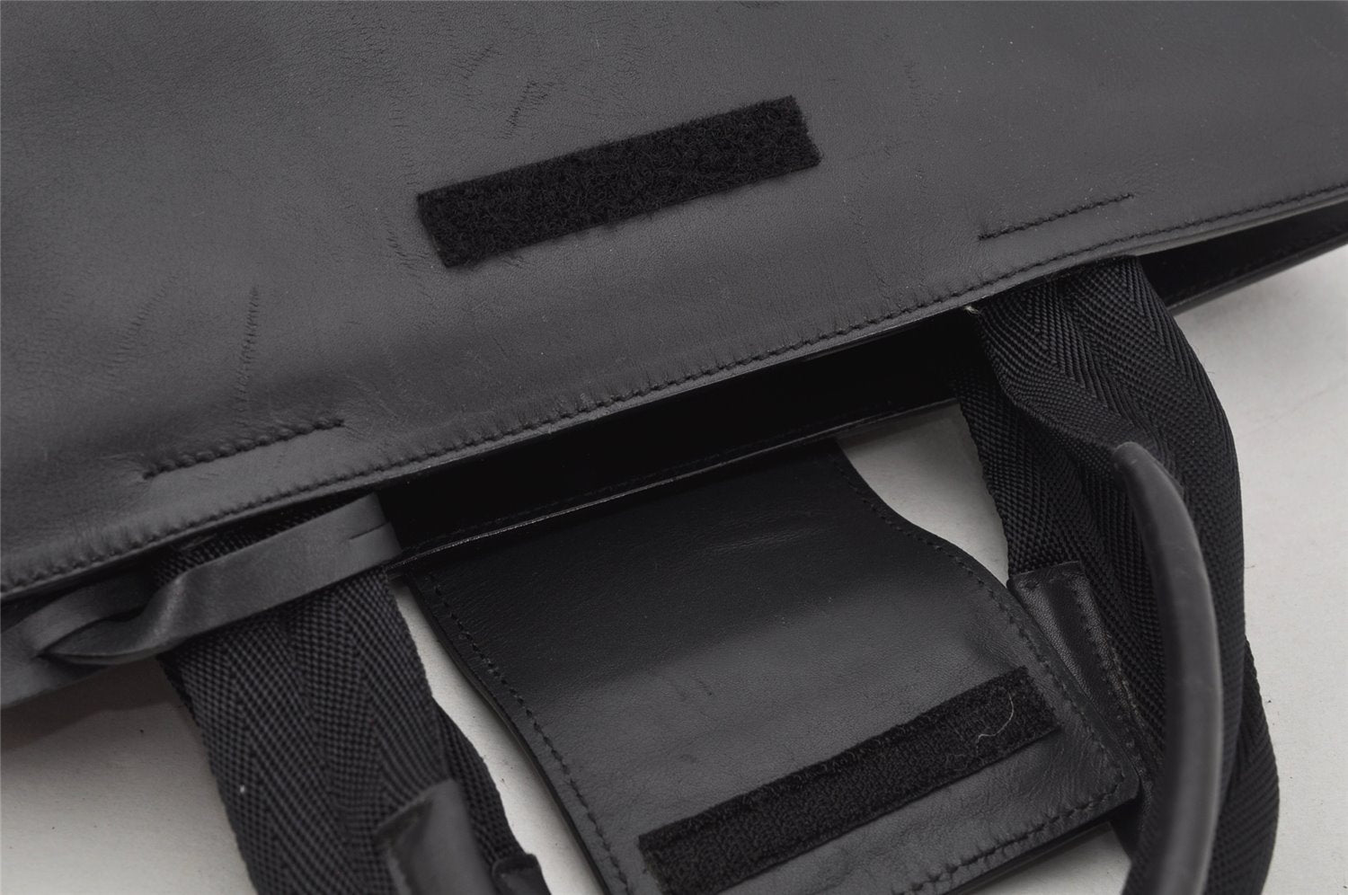 Authentic PRADA Vitello City Leather Nappa Shoulder Hand Bag B8197 Black 9993J