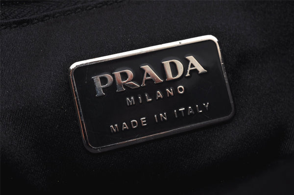 Authentic PRADA Vitello City Leather Nappa Shoulder Hand Bag B8197 Black 9993J