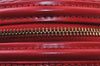 Authentic Louis Vuitton Epi Cannes Red Cosmetic Hand Bag Purse M48037 LV 9994I