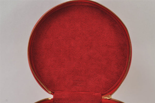 Authentic Louis Vuitton Epi Cannes Red Cosmetic Hand Bag Purse M48037 LV 9994I