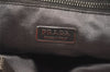 Authentic PRADA Vintage Enamel Hand Bag Purse Khaki Green 9994J