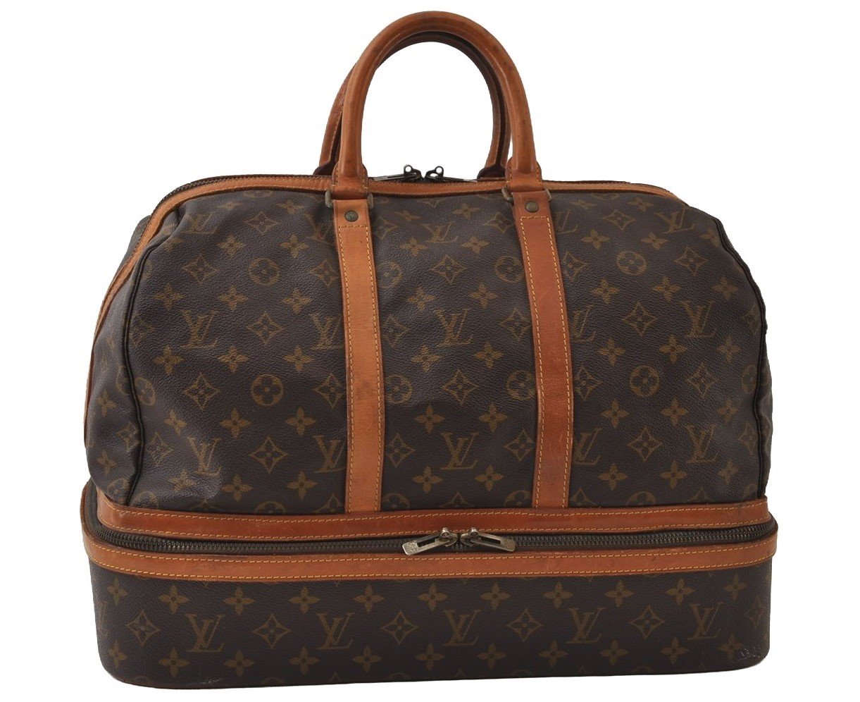 Authentic Louis Vuitton Monogram Sac Sport Travel Hand Bag Old Model LV 9995I