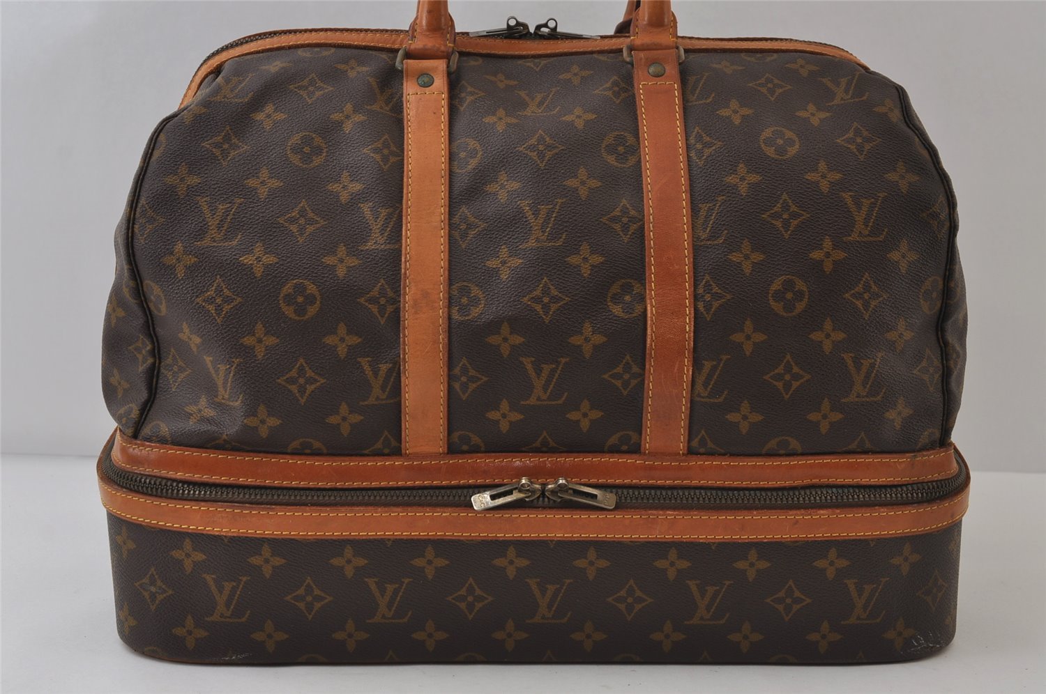 Authentic Louis Vuitton Monogram Sac Sport Travel Hand Bag Old Model LV 9995I