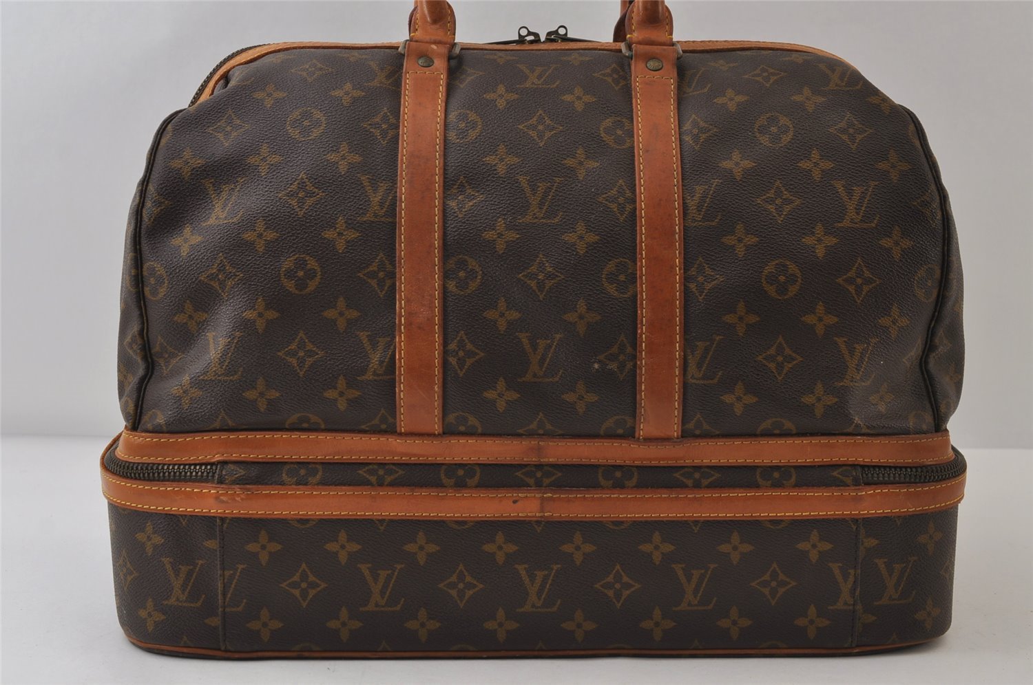 Authentic Louis Vuitton Monogram Sac Sport Travel Hand Bag Old Model LV 9995I