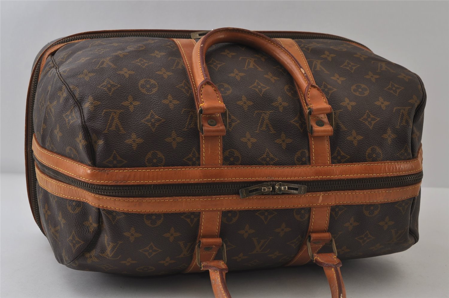 Authentic Louis Vuitton Monogram Sac Sport Travel Hand Bag Old Model LV 9995I