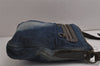 Authentic MIU MIU Vintage Denim Leather Shoulder Cross Body Bag Purse Blue 9995J