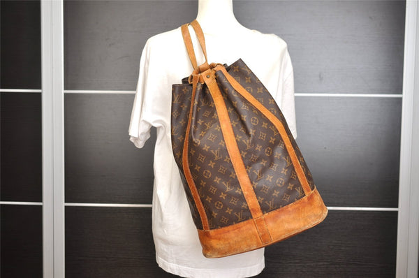 Authentic Louis Vuitton Monogram Randonnee GM Shoulder Bag M42244 LV 9996I
