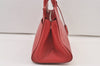 Auth SAINT LAURENT Cabas Rive Gauche 2Way Hand Bag Leather 400413 Red 9996J