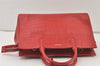 Auth SAINT LAURENT Cabas Rive Gauche 2Way Hand Bag Leather 400413 Red 9996J