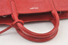 Auth SAINT LAURENT Cabas Rive Gauche 2Way Hand Bag Leather 400413 Red 9996J