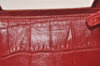 Auth SAINT LAURENT Cabas Rive Gauche 2Way Hand Bag Leather 400413 Red 9996J