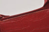 Auth SAINT LAURENT Cabas Rive Gauche 2Way Hand Bag Leather 400413 Red 9996J