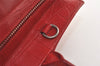 Auth SAINT LAURENT Cabas Rive Gauche 2Way Hand Bag Leather 400413 Red 9996J